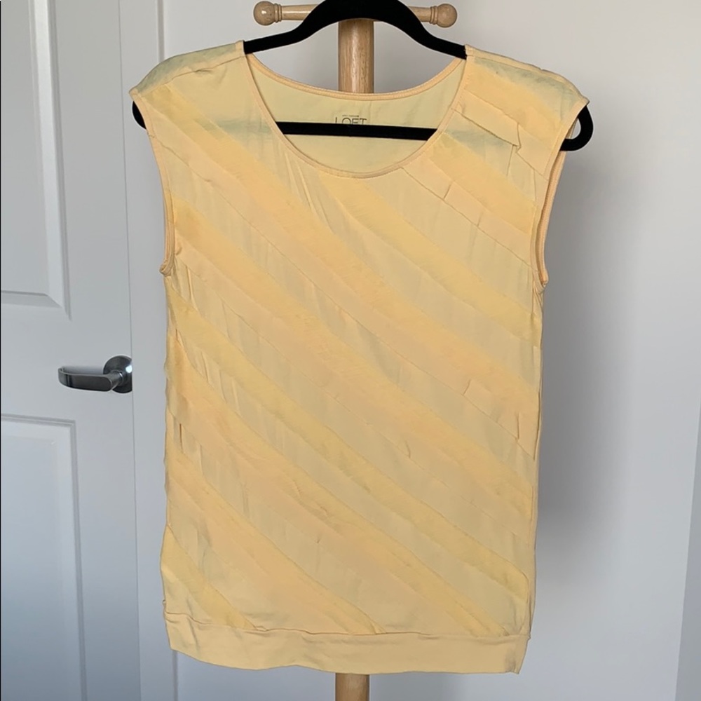 LOFT Short Sleeve Yellow Tee